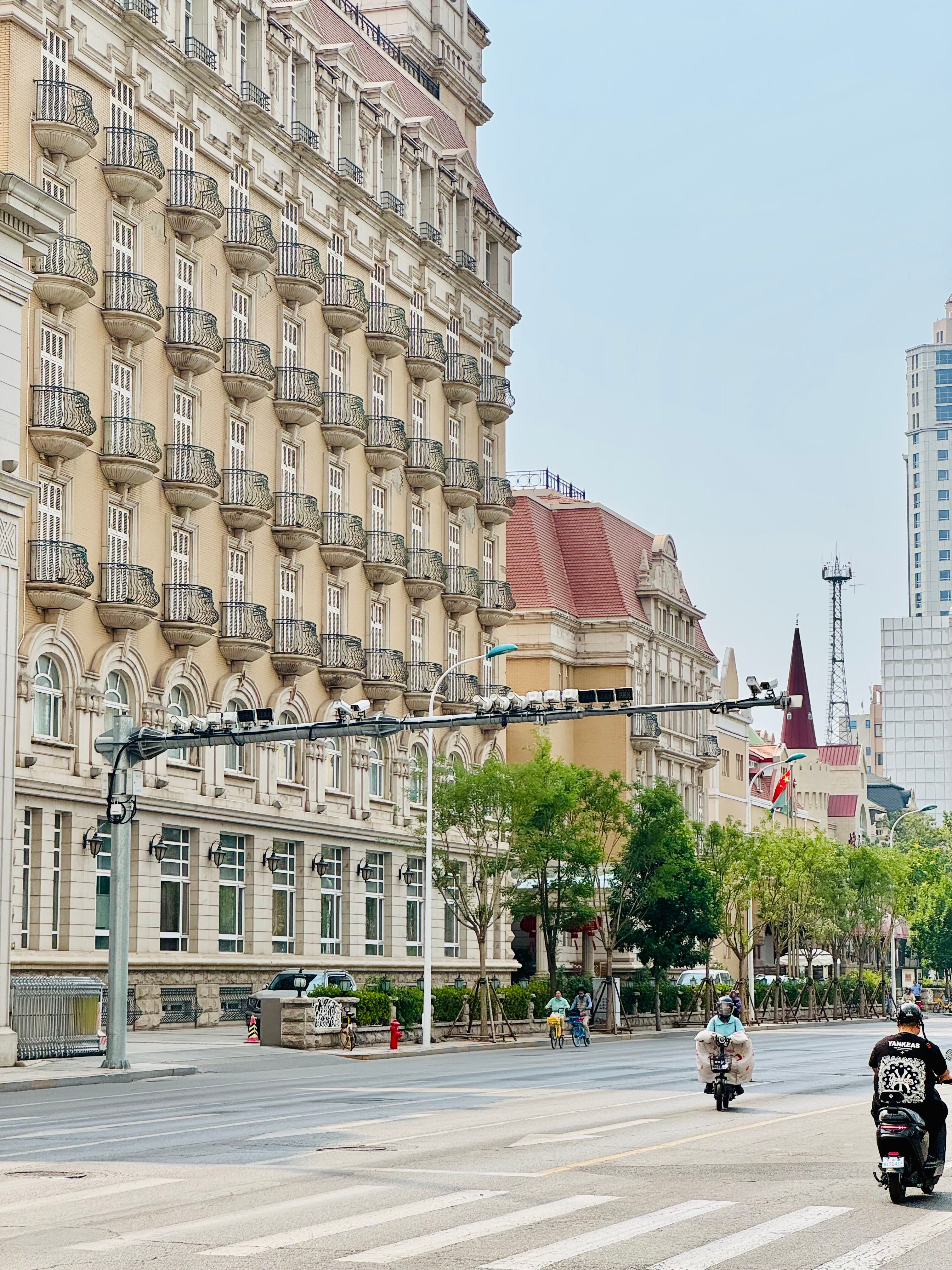 European-style buildings on a street in Tianjin’s Italian Style Town
