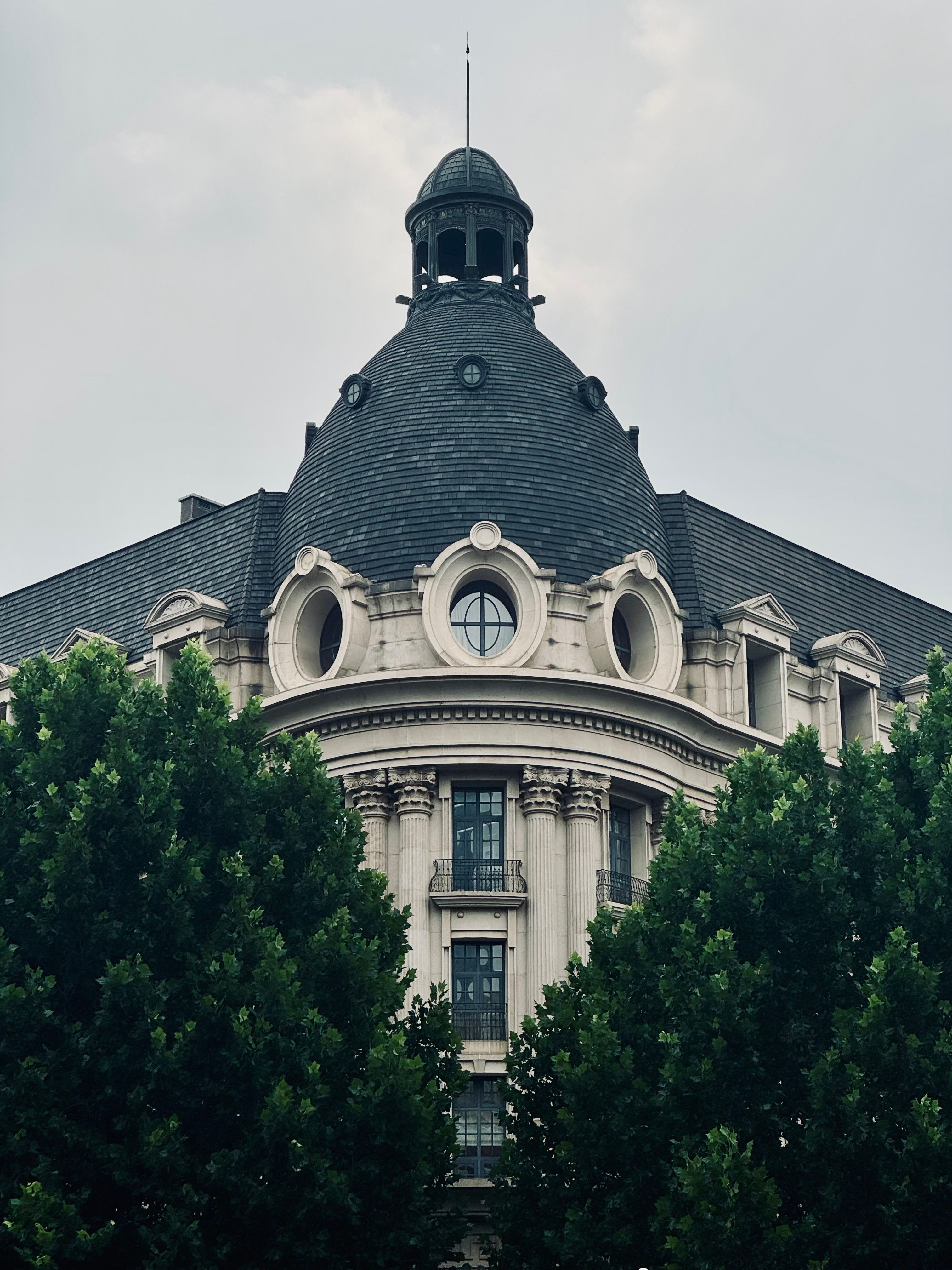 The domed facade of a grand museum building in Tianjin