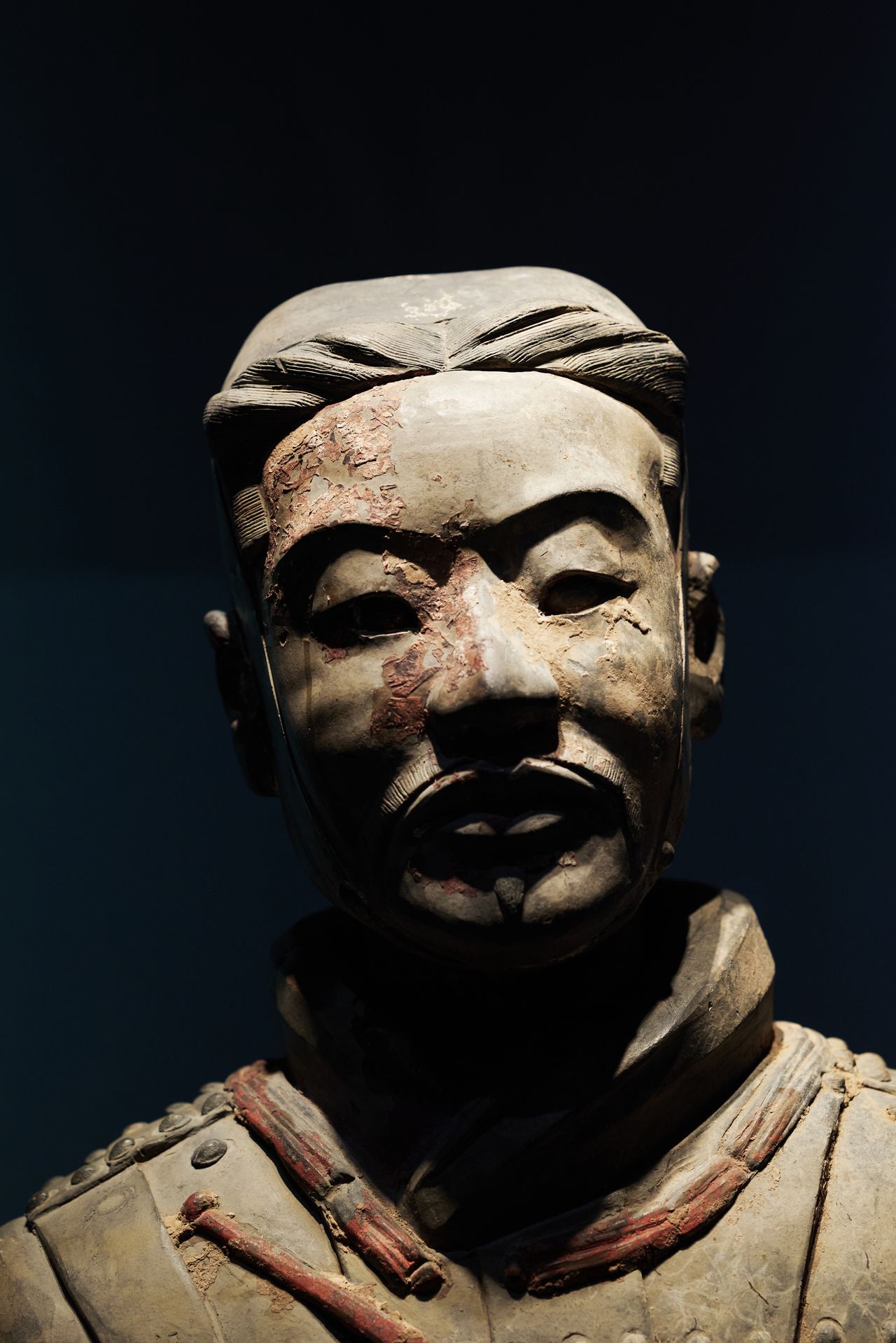 A small terracotta warrior replica figure